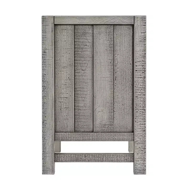 Comodino in legno con 2 cassetti e ripiano aperto in stile Modern Farmhouse - Comodino rustico anticato