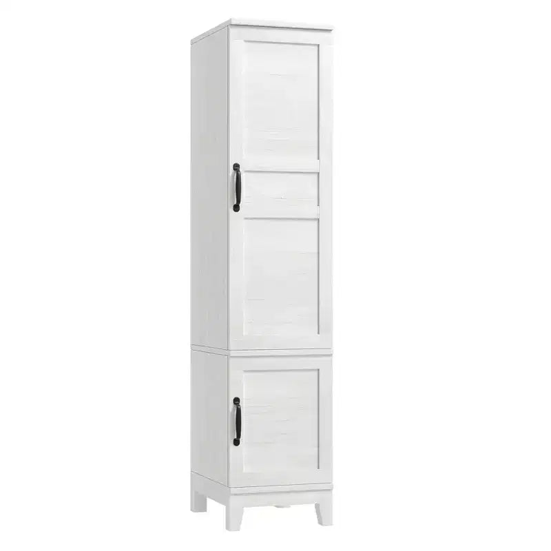 Guardaroba ad armadio alto 183 cm – Armadio stretto in legno con asta appendiabiti e ripiani