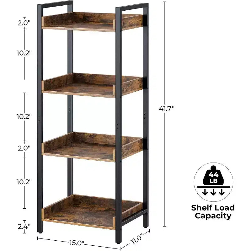 Libreria moderna – Organizer angolare multi-livello con struttura in metallo