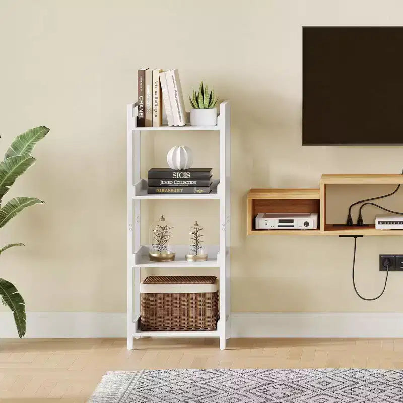 Libreria moderna – Organizer angolare multi-livello con struttura in metallo
