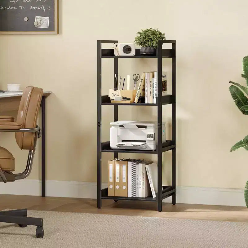 Libreria moderna – Organizer angolare multi-livello con struttura in metallo