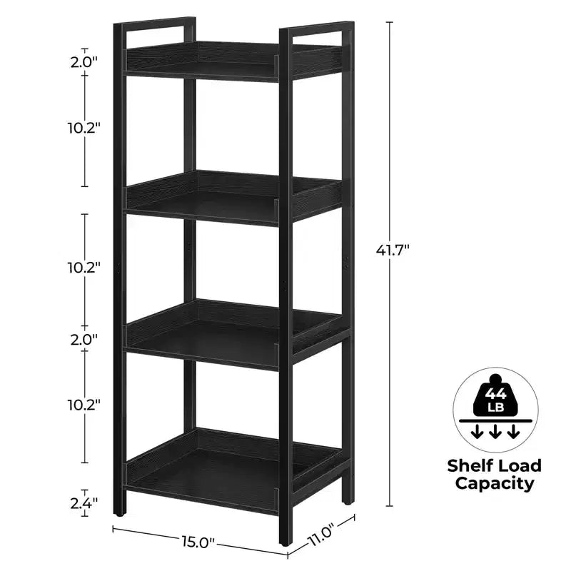 Libreria moderna – Organizer angolare multi-livello con struttura in metallo