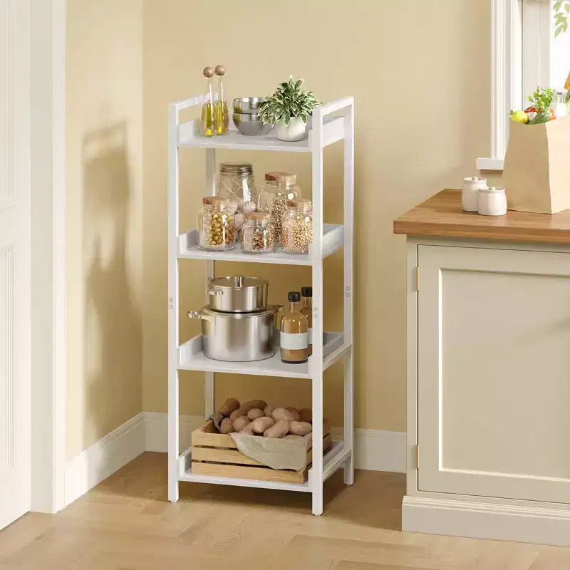 Libreria moderna – Organizer angolare multi-livello con struttura in metallo