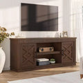 CuisinSmart Modern TV Stand Up to 70'' TVs, Farmhouse Wooden TV Stand with Adjustable Shelves, Dresser TV Stand for Bedroom Living Room