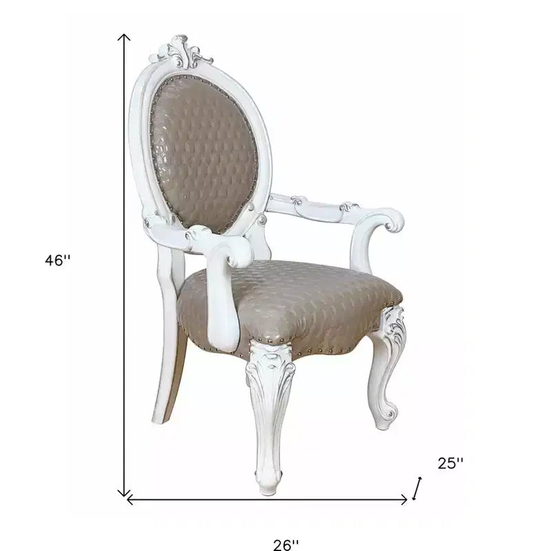 Comodino a 3 cassetti – Rifiniture floreali tradizionali, legno marrone ciliegio