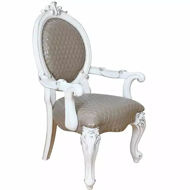 Comodino a 3 cassetti – Rifiniture floreali tradizionali, legno marrone ciliegio
