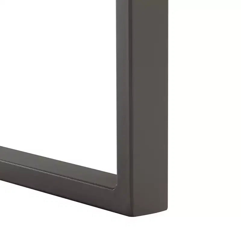 Tavolino da salotto con piano in pietra, struttura in MDF e metallo e cassetto – Nero, Marrone o Grigio