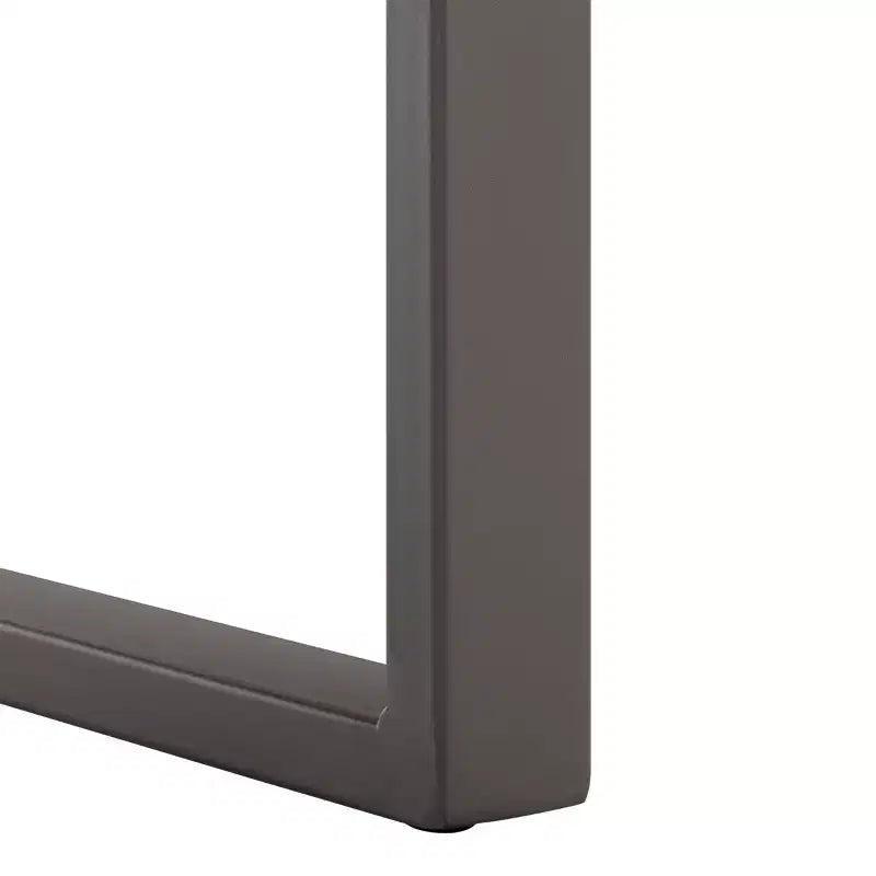 Tavolino da salotto con piano in pietra, struttura in MDF e metallo e cassetto – Nero, Marrone o Grigio