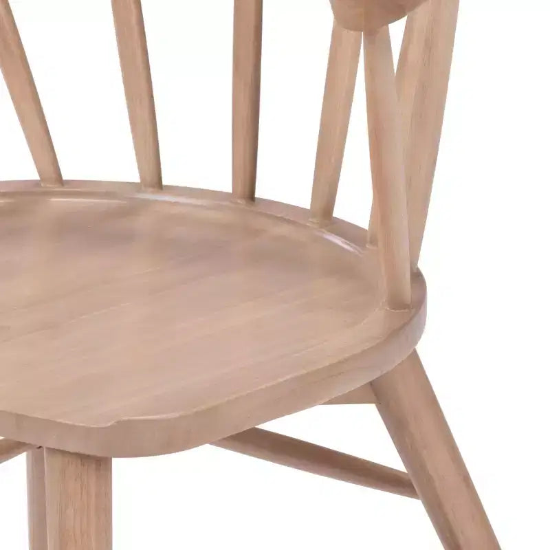 Sedia da pranzo Windsor – Legno massello di Hevea, schienale a fusi, portata 180 kg