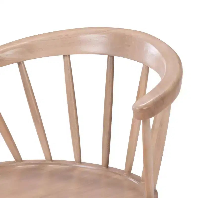 Sedia da pranzo Windsor – Legno massello di Hevea, schienale a fusi, portata 180 kg