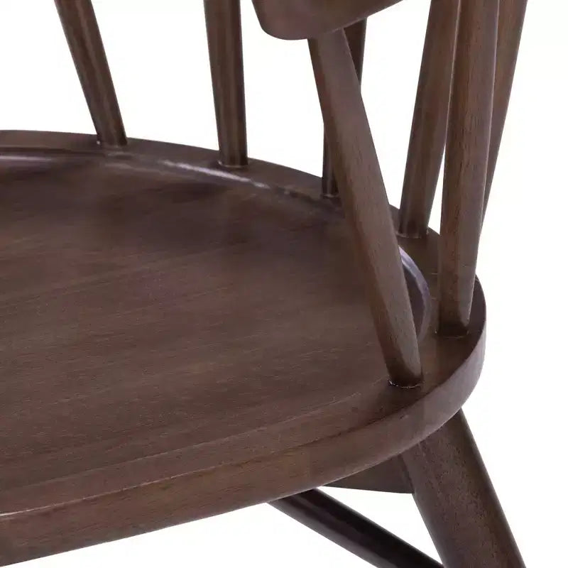 Sedia da pranzo Windsor – Legno massello di Hevea, schienale a fusi, portata 180 kg