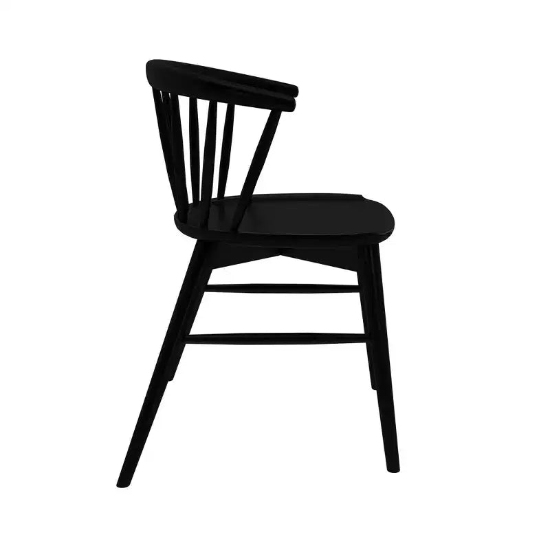 Sedia da pranzo Windsor – Legno massello di Hevea, schienale a fusi, portata 180 kg