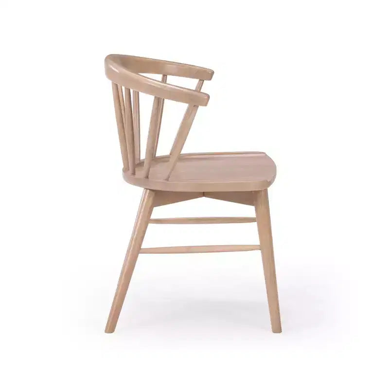 Sedia da pranzo Windsor – Legno massello di Hevea, schienale a fusi, portata 180 kg