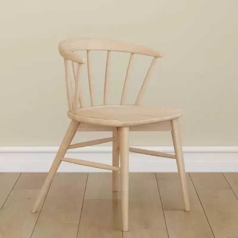 Sedia da pranzo Windsor – Legno massello di Hevea, schienale a fusi, portata 180 kg