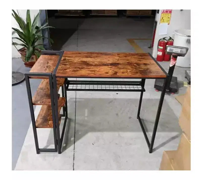 Tavolino da caffè e scrivania per computer pieghevole da 35 pollici con ripiani portaoggetti – Nessun montaggio, salvaspazio, portatile