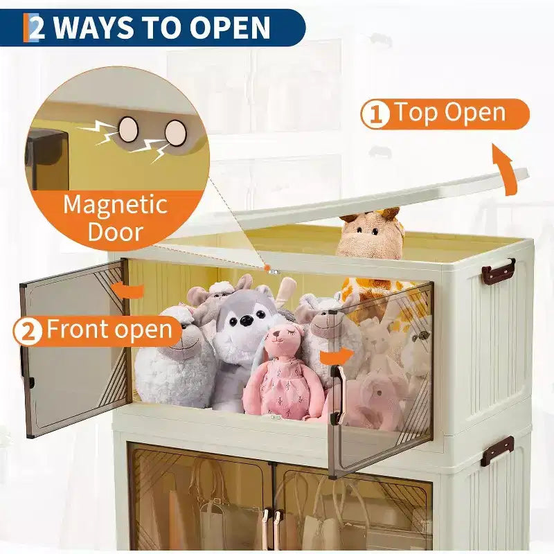 Contenitori portaoggetti a 5 livelli con ruote bloccabili e coperchi – Cassetti organizer in plastica per armadio, ufficio e camera da letto