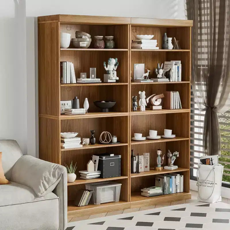 Libreria in legno senza ante e armadietto contenitore – Impilabile, modulare, naturale | 91x79x41 cm