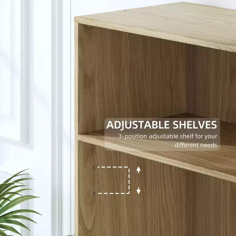 Libreria in legno senza ante e armadietto contenitore – Impilabile, modulare, naturale | 91x79x41 cm
