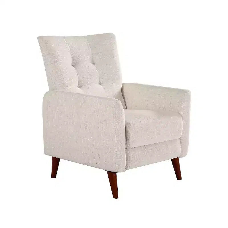 Poltrona Reclinabile Manuale con Molle Insacchettate e Schienale Imbottito - Accent Moderno Rivestito in Tessuto