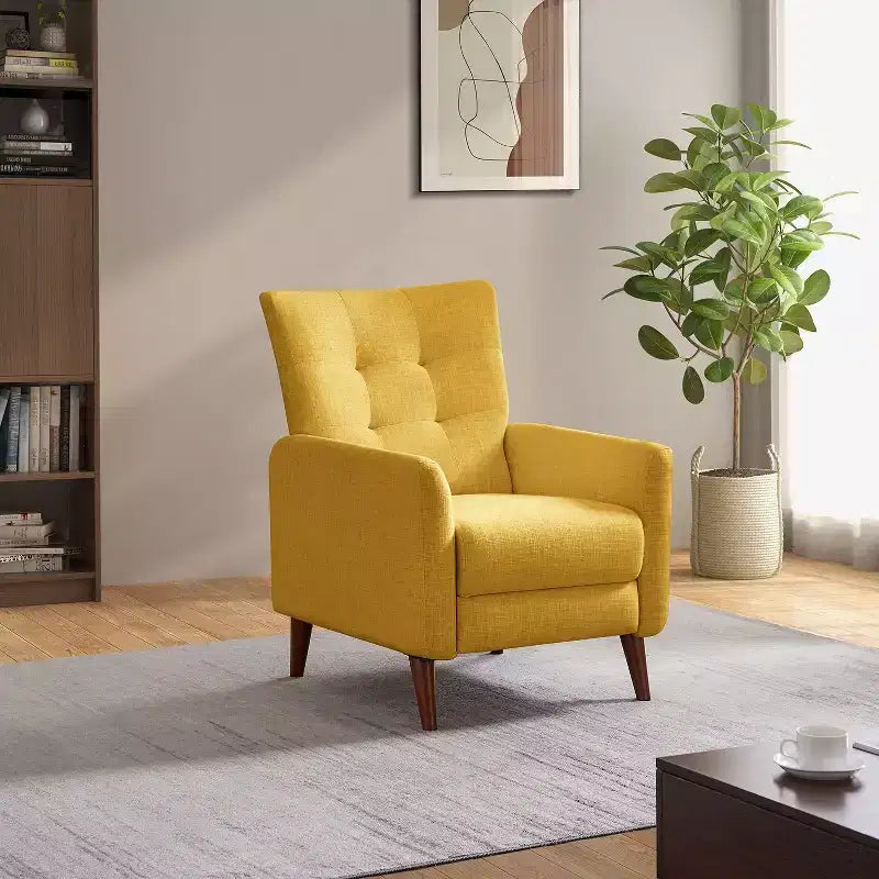 Poltrona Reclinabile Manuale con Molle Insacchettate e Schienale Imbottito - Accent Moderno Rivestito in Tessuto