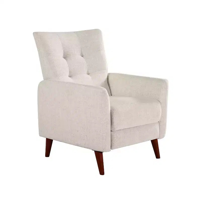 Poltrona Reclinabile Manuale con Molle Insacchettate e Schienale Imbottito - Accent Moderno Rivestito in Tessuto