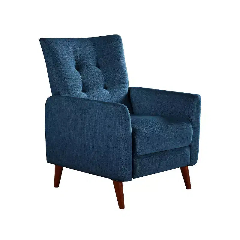 Poltrona Reclinabile Manuale con Molle Insacchettate e Schienale Imbottito - Accent Moderno Rivestito in Tessuto