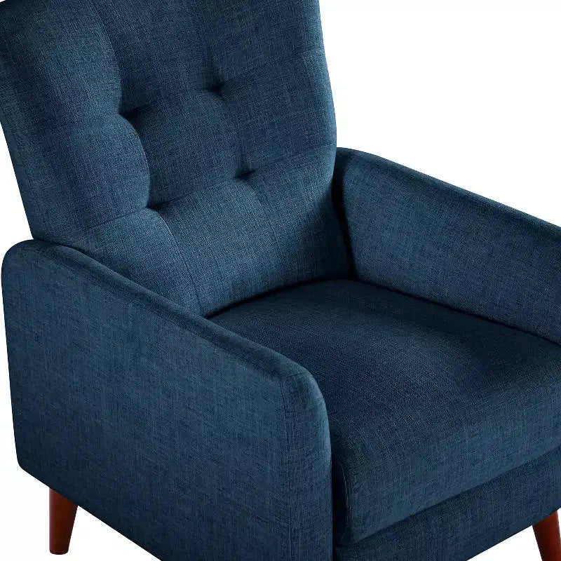 Poltrona Reclinabile Manuale con Molle Insacchettate e Schienale Imbottito - Accent Moderno Rivestito in Tessuto