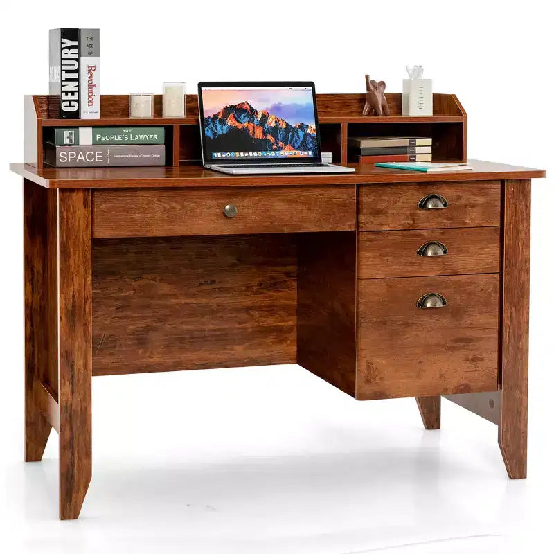 Costway Computer Desk PC Laptop Writing Table Workstation Student Study Furniture Rustic
